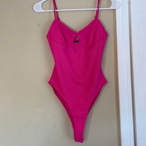 Hot pink bodysuit